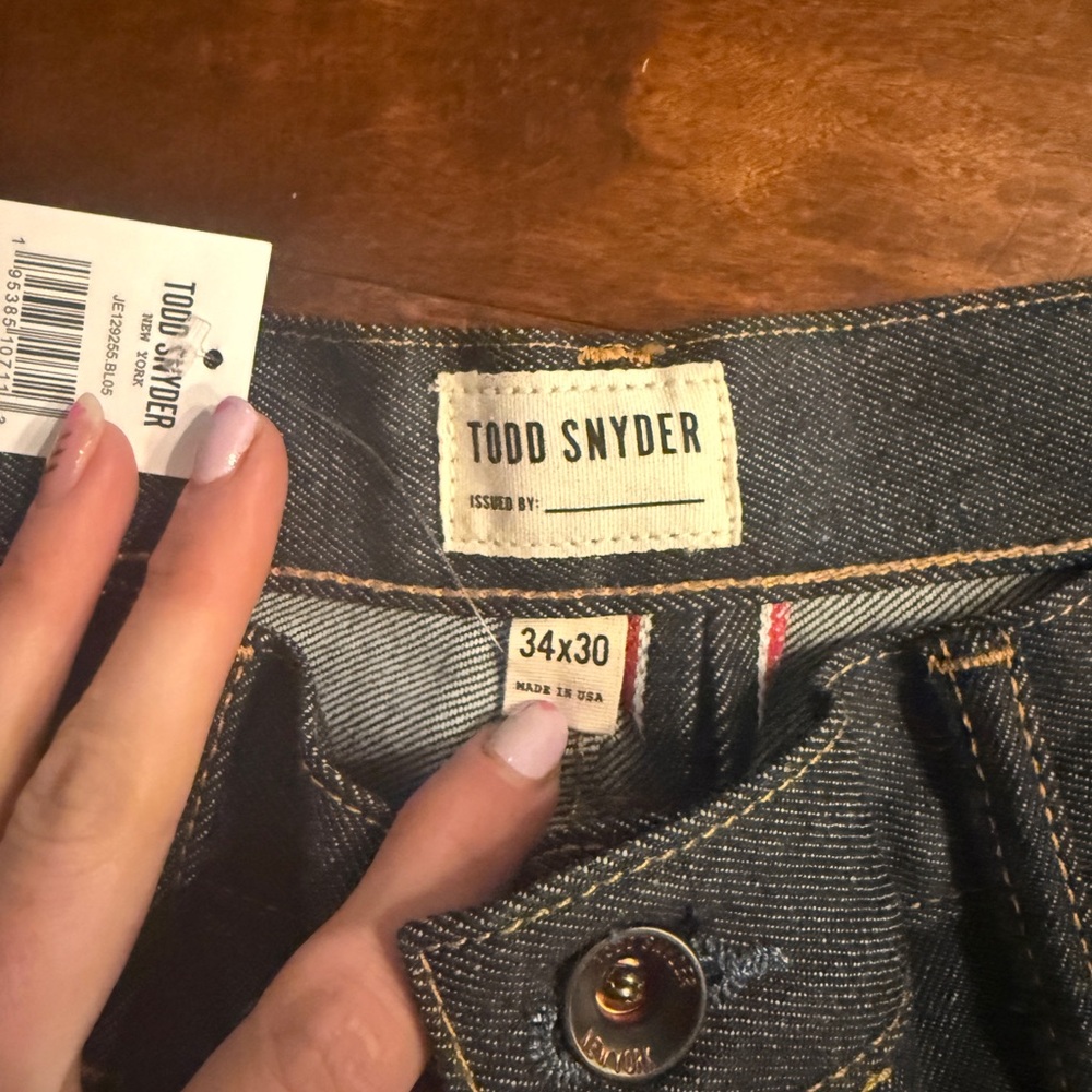 NWT Todd Snyder Men’s Blue Jeans